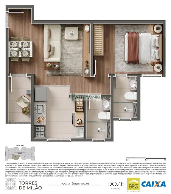 Foto 1 de Apartamento com 2 quartos à venda, 53m2 em Jaguariuna - SP