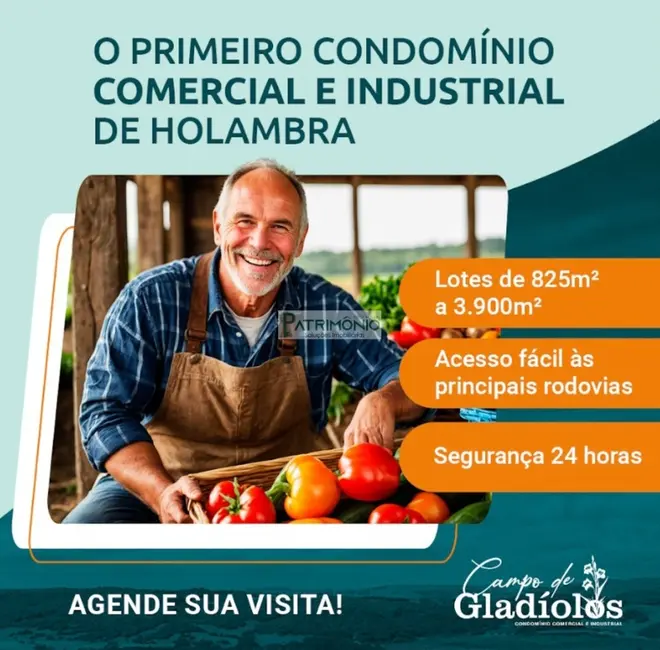 Foto 2 de Terreno / Lote à venda, 855m2 em Holambra - SP