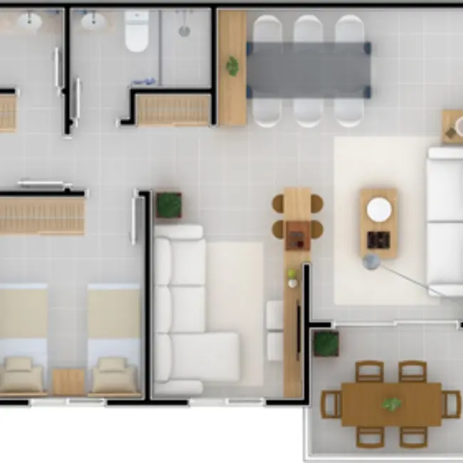 Apartamento com 3 quartos à venda, 88m2 em Loteamento INOCOOP, Mogi Mirim - SP - imagem 3 Foto 3 de Apartamento com 3 quartos à venda, 88m2 em Loteamento INOCOOP, Mogi Mirim - SP