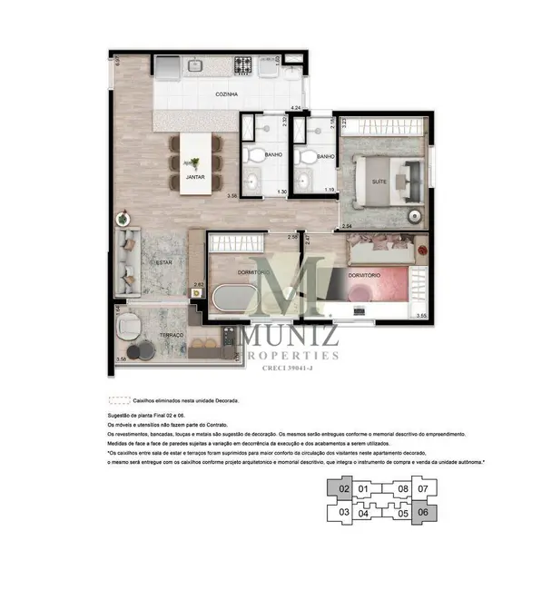 Foto 6 de Apartamento com 2 quartos à venda, 55m2 em Parque Rural Fazenda Santa Cândida, Campinas - SP