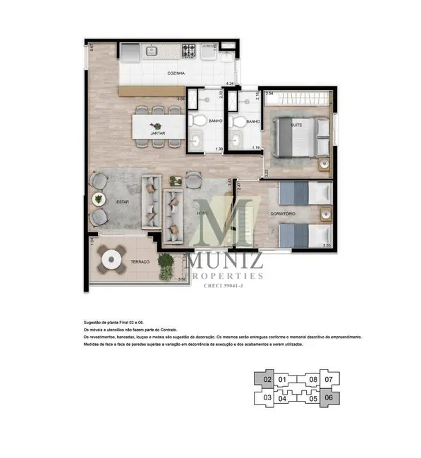 Foto 4 de Apartamento com 2 quartos à venda, 55m2 em Parque Rural Fazenda Santa Cândida, Campinas - SP