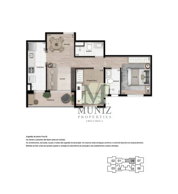 Foto 7 de Apartamento com 2 quartos à venda, 55m2 em Parque Rural Fazenda Santa Cândida, Campinas - SP