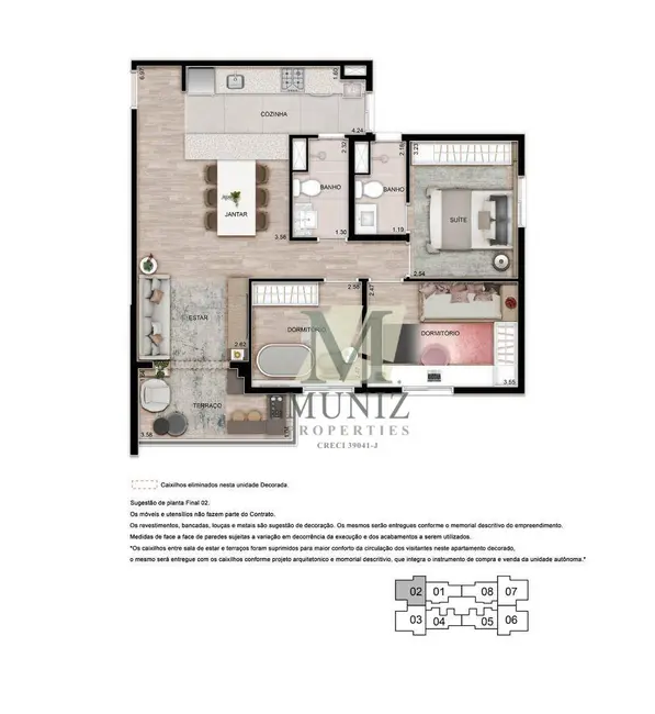 Foto 5 de Apartamento com 2 quartos à venda, 55m2 em Parque Rural Fazenda Santa Cândida, Campinas - SP