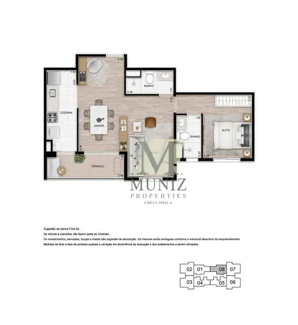 Foto 3 de Apartamento com 2 quartos à venda, 55m2 em Parque Rural Fazenda Santa Cândida, Campinas - SP