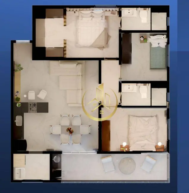 Foto 2 de Apartamento com 3 quartos à venda, 90m2 em Pouso Alegre - MG