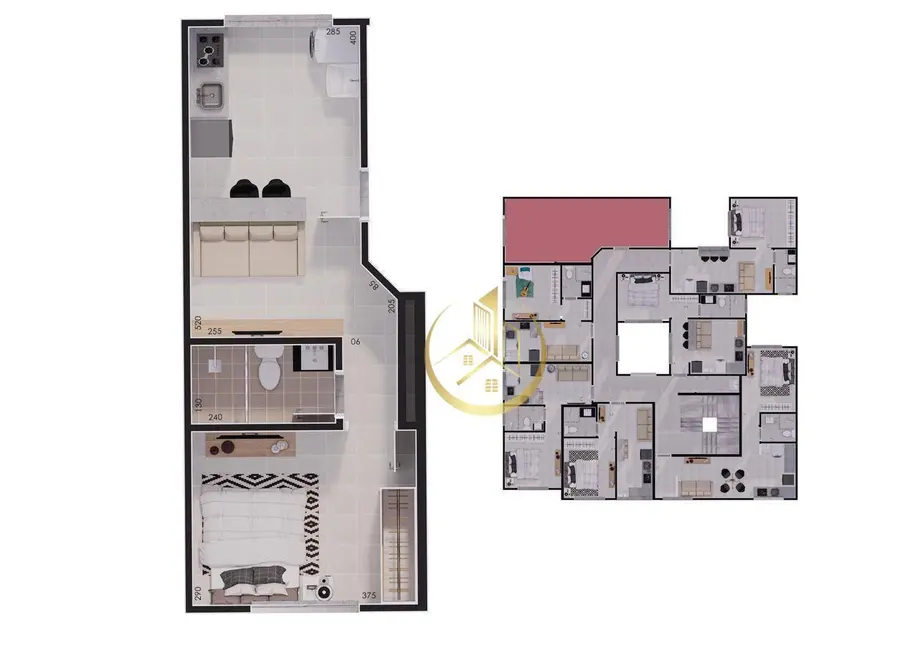 Apartamento com 1 quarto à venda, 32m2 em Boa Vista, Pouso Alegre - MG - imagem 9 Foto 9 de Apartamento com 1 quarto à venda, 32m2 em Boa Vista, Pouso Alegre - MG