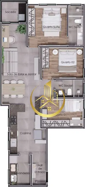 Apartamento com 3 quartos à venda, 85m2 em Pouso Alegre - MG - imagem 9 Foto 9 de Apartamento com 3 quartos à venda, 85m2 em Pouso Alegre - MG