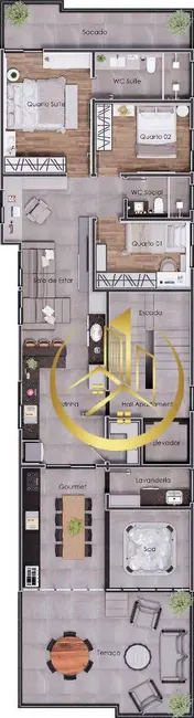 Cobertura com 3 quartos à venda, 145m2 em Pouso Alegre - MG - imagem 9 Foto 9 de Cobertura com 3 quartos à venda, 145m2 em Pouso Alegre - MG