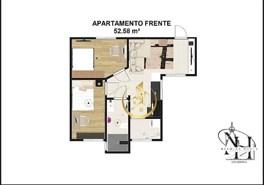 Foto 9 de Apartamento com 2 quartos à venda, 52m2 em Cidade Vergani, Pouso Alegre - MG