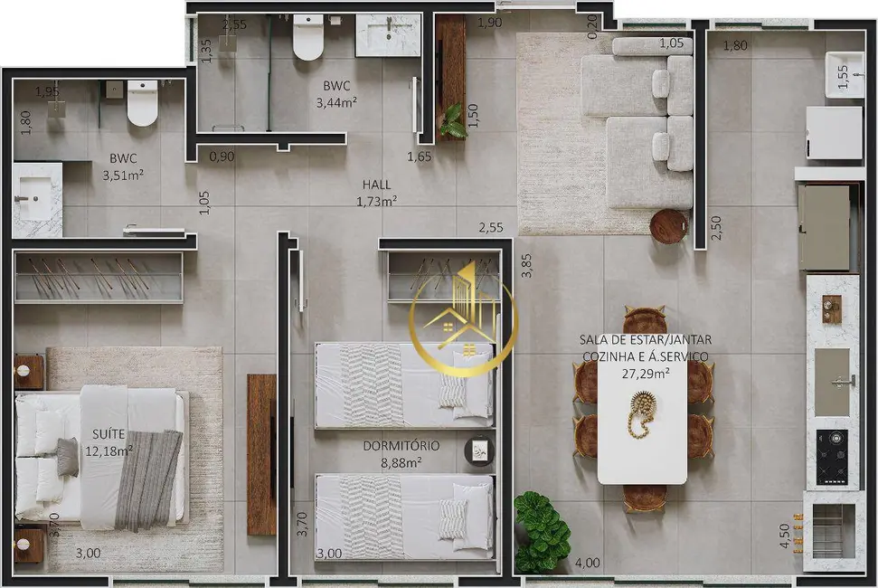 Foto 1 de Apartamento com 2 quartos à venda, 65m2 em Pouso Alegre - MG