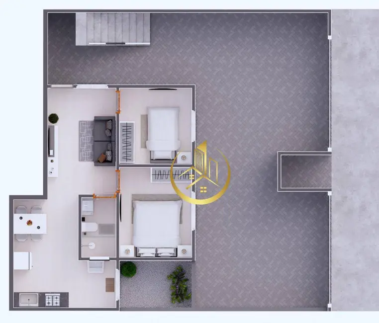 Foto 3 de Apartamento com 2 quartos à venda, 55m2 em Pão de Açúcar, Pouso Alegre - MG