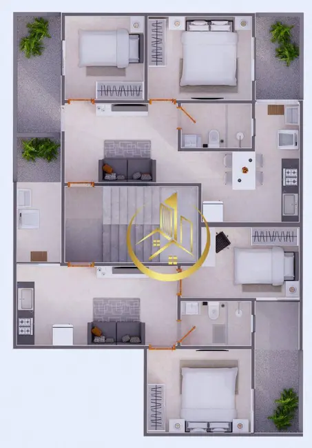 Foto 3 de Apartamento com 2 quartos à venda, 49m2 em Boa Vista, Pouso Alegre - MG