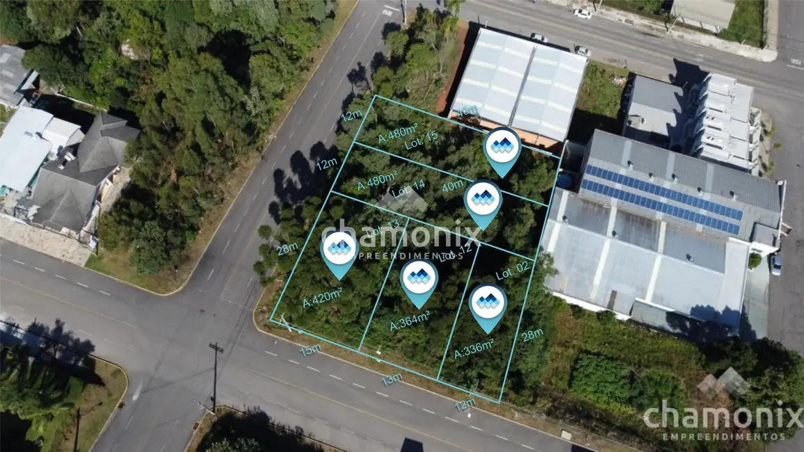 Foto 1 de Terreno / Lote à venda, 480m2 em Flores Da Cunha - RS