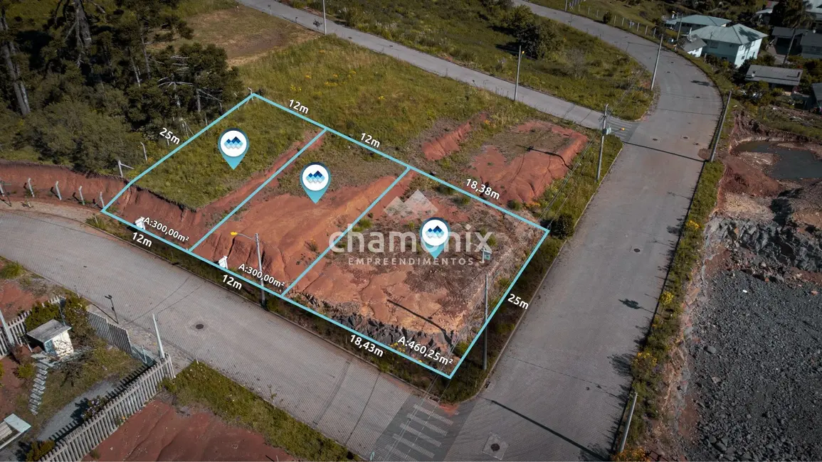 Foto 1 de Terreno / Lote à venda, 300m2 em Flores Da Cunha - RS