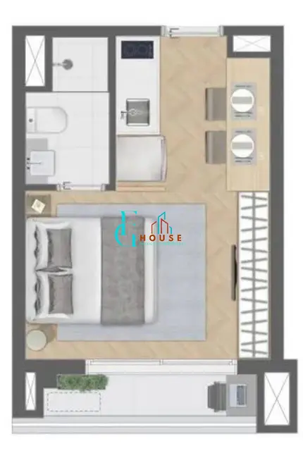 Foto 2 de Apartamento com 1 quarto à venda, 23m2 em Consolação, São Paulo - SP