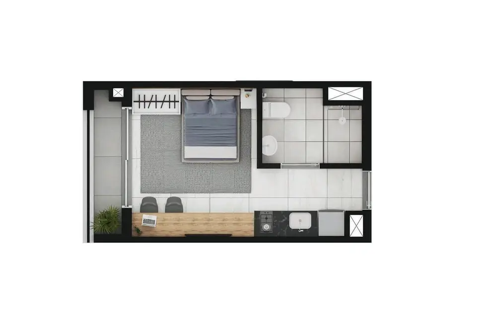 Apartamento à venda e para alugar, 26m2 em Vila Cordeiro, São Paulo - SP - imagem 1 Foto 1 de Apartamento à venda e para alugar, 26m2 em Vila Cordeiro, São Paulo - SP