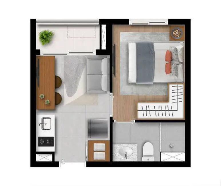 Foto 3 de Apartamento com 1 quarto à venda, 25m2 em Pinheiros, São Paulo - SP