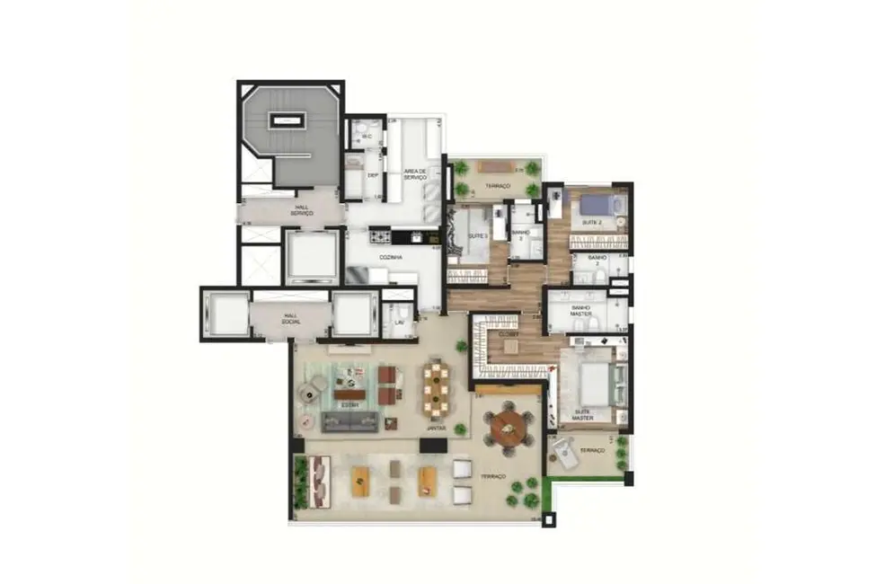 Apartamento com 6 quartos à venda, 416m2 em Jardim Paulista, São Paulo - SP - imagem 3 Foto 3 de Apartamento com 6 quartos à venda, 416m2 em Jardim Paulista, São Paulo - SP