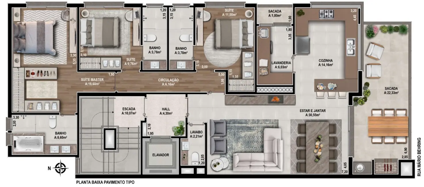 Foto 2 de Apartamento com 3 quartos à venda, 156m2 em Jardim América, Caxias Do Sul - RS