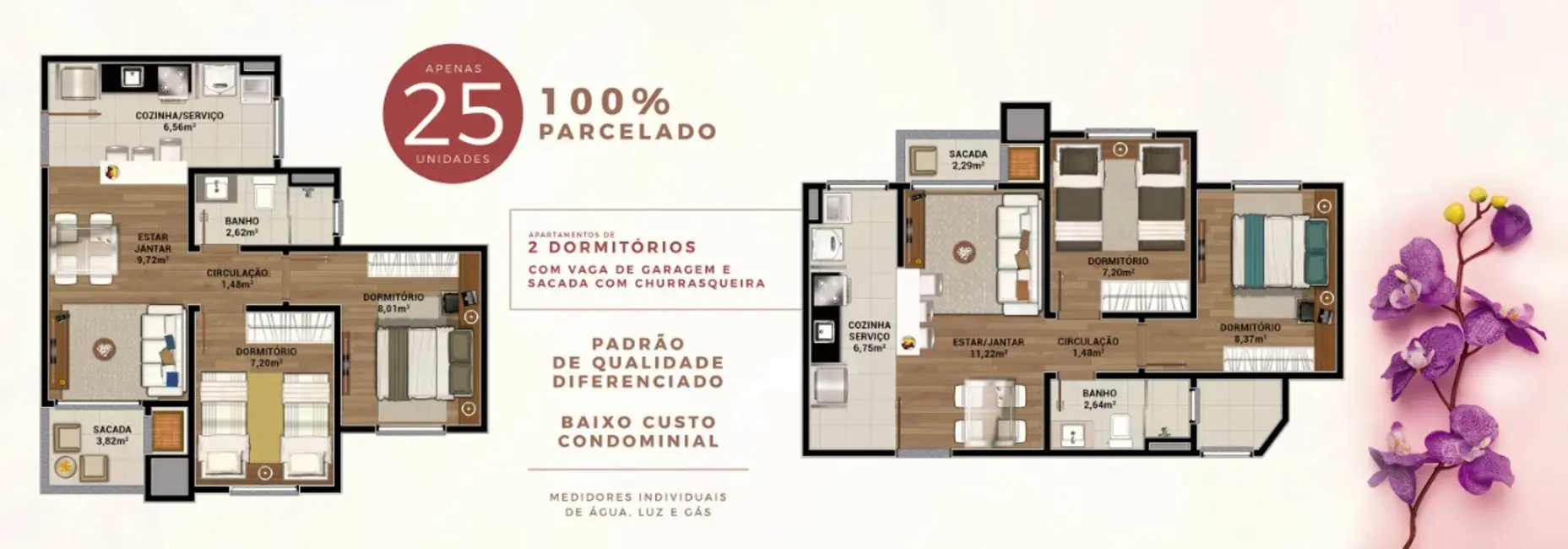 Apartamento com 2 quartos à venda, 46m2 em Caxias Do Sul - RS - imagem 2 Foto 2 de Apartamento com 2 quartos à venda, 46m2 em Caxias Do Sul - RS