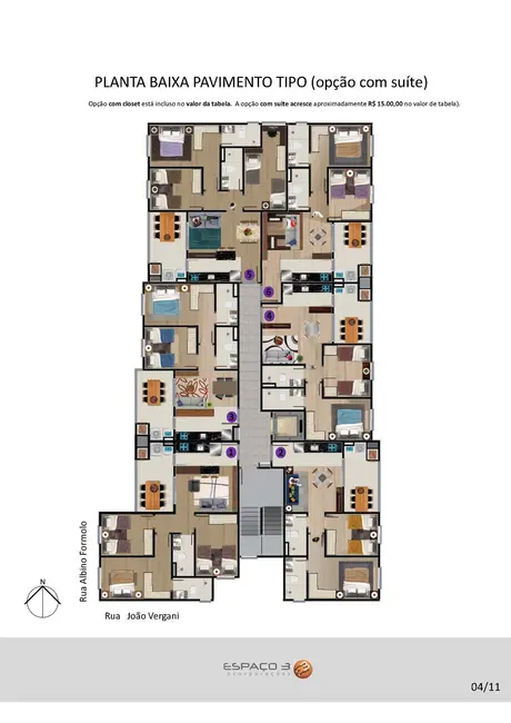 Apartamento com 3 quartos à venda, 67m2 em Cruzeiro, Caxias Do Sul - RS - imagem 8 Foto 8 de Apartamento com 3 quartos à venda, 67m2 em Cruzeiro, Caxias Do Sul - RS