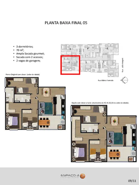 Apartamento com 2 quartos à venda, 55m2 em Cruzeiro, Caxias Do Sul - RS - imagem 9 Foto 9 de Apartamento com 2 quartos à venda, 55m2 em Cruzeiro, Caxias Do Sul - RS