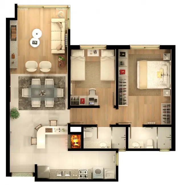 Apartamento com 3 quartos à venda, 135m2 em Centro, Gramado - RS - imagem 5 Foto 5 de Apartamento com 3 quartos à venda, 135m2 em Centro, Gramado - RS