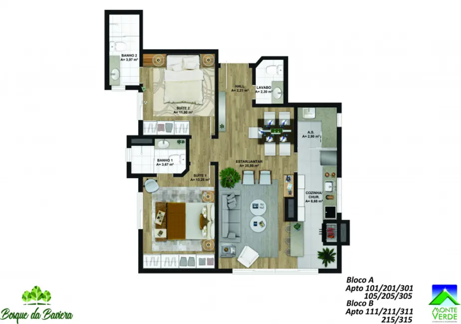 Apartamento com 1 quarto à venda, 50m2 em Gramado - RS - imagem 7 Foto 7 de Apartamento com 1 quarto à venda, 50m2 em Gramado - RS