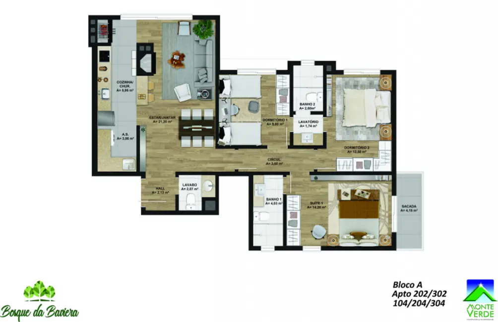 Apartamento com 1 quarto à venda, 50m2 em Gramado - RS - imagem 8 Foto 8 de Apartamento com 1 quarto à venda, 50m2 em Gramado - RS