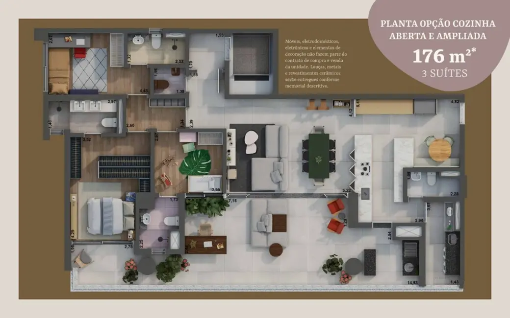 Foto 3 de Apartamento com 3 quartos à venda, 176m2 em Pinheiros, São Paulo - SP