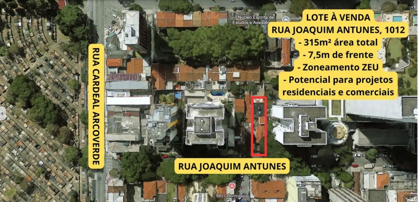 Foto 2 de Terreno / Lote à venda, 315m2 em Pinheiros, São Paulo - SP