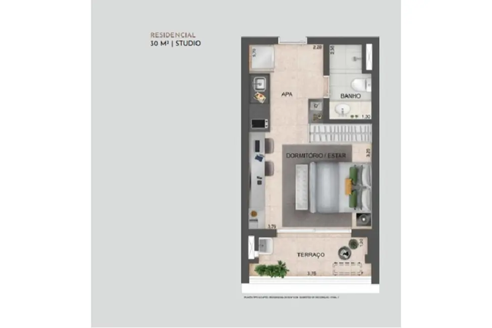 Foto 4 de Apartamento com 1 quarto à venda, 30m2 em Vila Clementino, São Paulo - SP