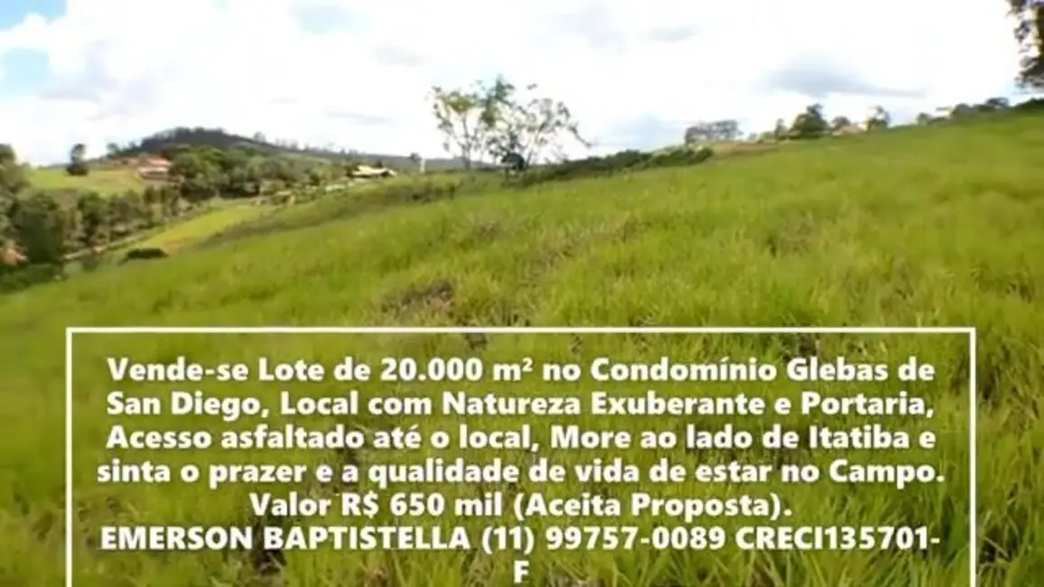 Foto 7 de Terreno / Lote à venda, 20000m2 em Sítio da Moenda, Itatiba - SP