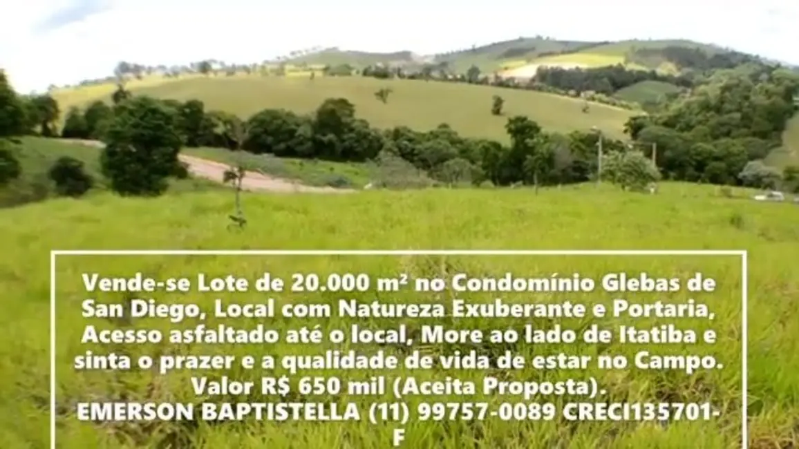 Foto 6 de Terreno / Lote à venda, 20000m2 em Sítio da Moenda, Itatiba - SP