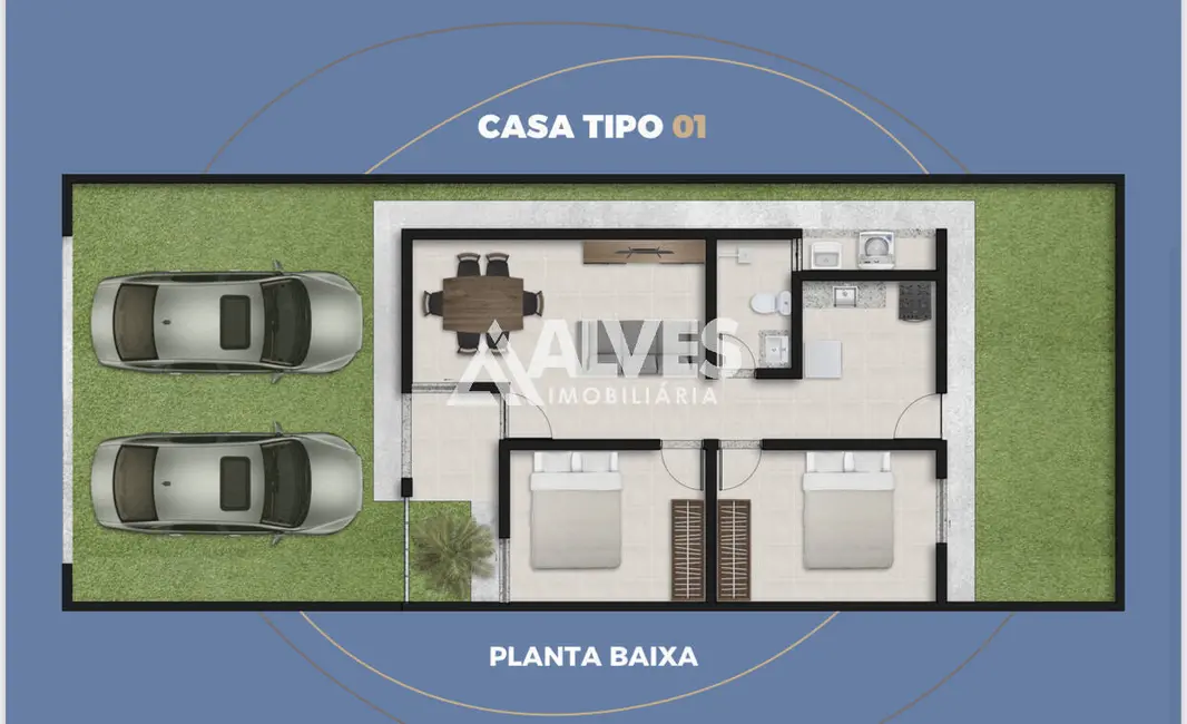 Foto 4 de Casa com 2 quartos à venda, 57m2 em Campo Limpo, Feira De Santana - BA