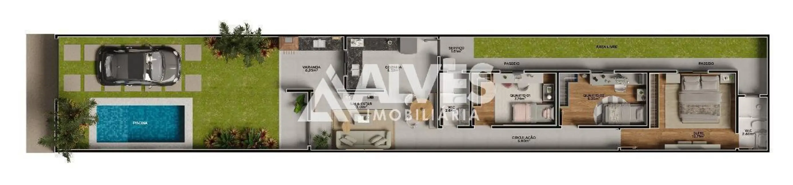 Foto 9 de Casa com 3 quartos à venda, 85m2 em Santo Antônio dos Prazeres, Feira De Santana - BA