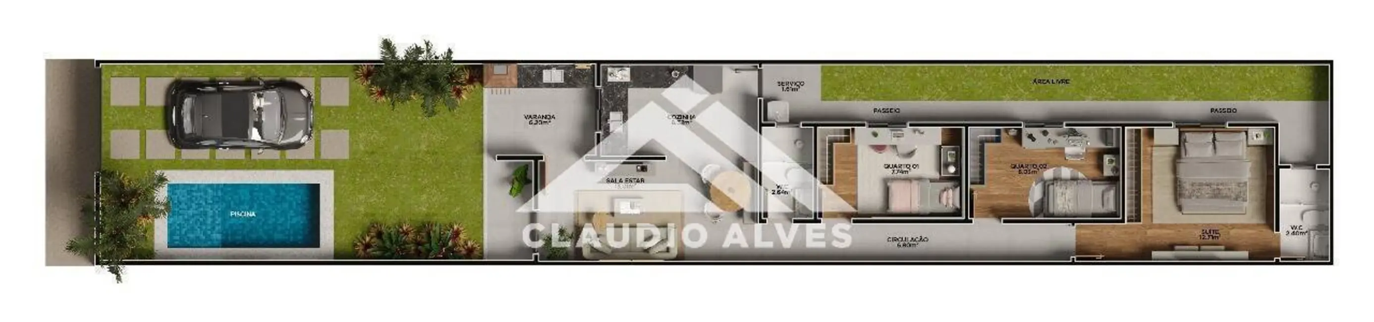 Foto 7 de Casa com 3 quartos à venda, 89m2 em Mangabeira, Feira De Santana - BA