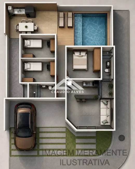Casa de Condomínio com 3 quartos à venda, 63m2 em Feira De Santana - BA - imagem 3 Foto 3 de Casa de Condomínio com 3 quartos à venda, 63m2 em Feira De Santana - BA