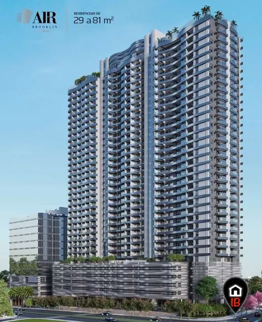 Foto 1 de Apartamento com 1 quarto à venda, 48m2 em Brooklin Paulista, São Paulo - SP