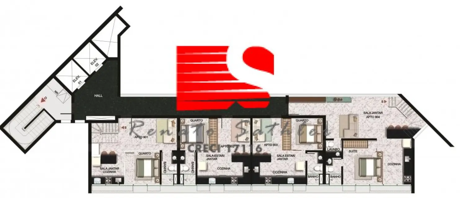 Apartamento com 1 quarto à venda, 32m2 em Centro, Belo Horizonte - MG - imagem 8 Foto 8 de Apartamento com 1 quarto à venda, 32m2 em Centro, Belo Horizonte - MG