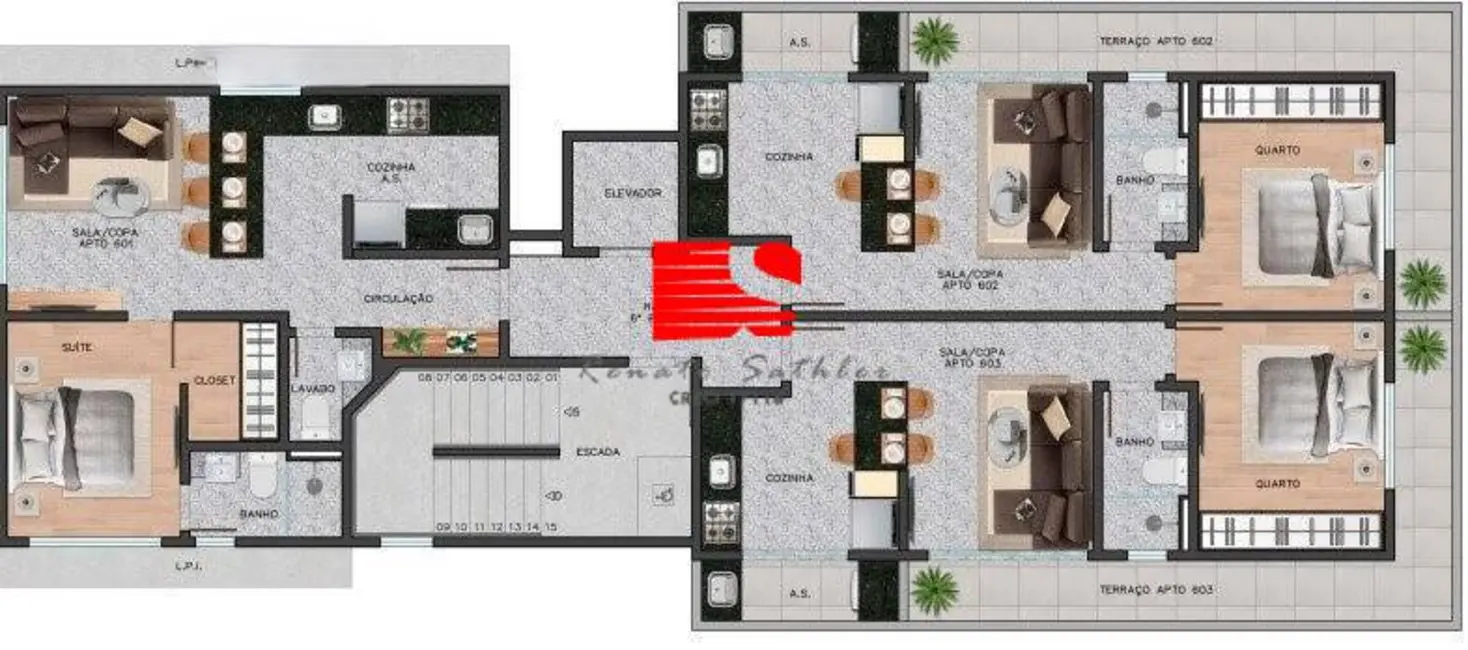 Foto 6 de Apartamento com 1 quarto à venda, 50m2 em Boa Viagem, Belo Horizonte - MG