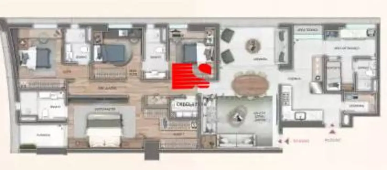 Foto 6 de Apartamento com 4 quartos à venda, 163m2 em Vale do Sereno, Nova Lima - MG