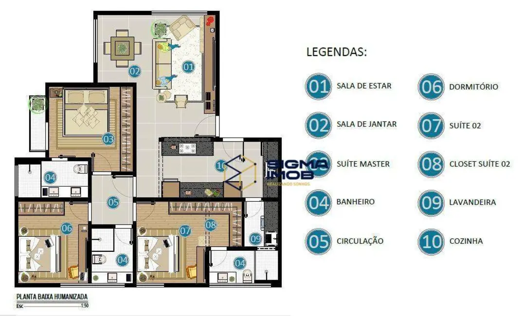 Foto 2 de Apartamento com 3 quartos à venda e para alugar, 110m2 em Nova Vinhedo, Vinhedo - SP