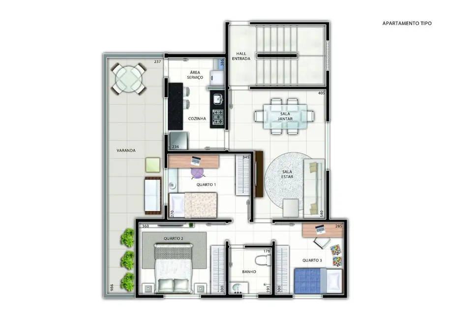 Apartamento com 3 quartos à venda, 62m2 em Esmeraldas - MG - imagem 5 Foto 5 de Apartamento com 3 quartos à venda, 62m2 em Esmeraldas - MG