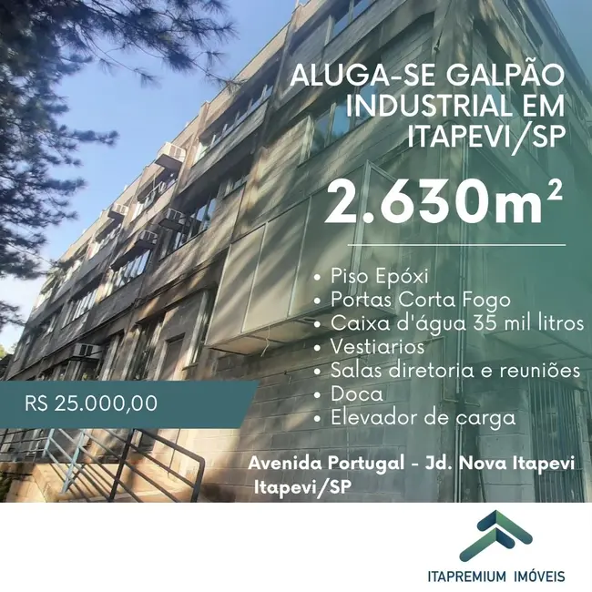 Foto 1 de Armazém / Galpão para alugar, 2630m2 em Itaqui, Itapevi - SP