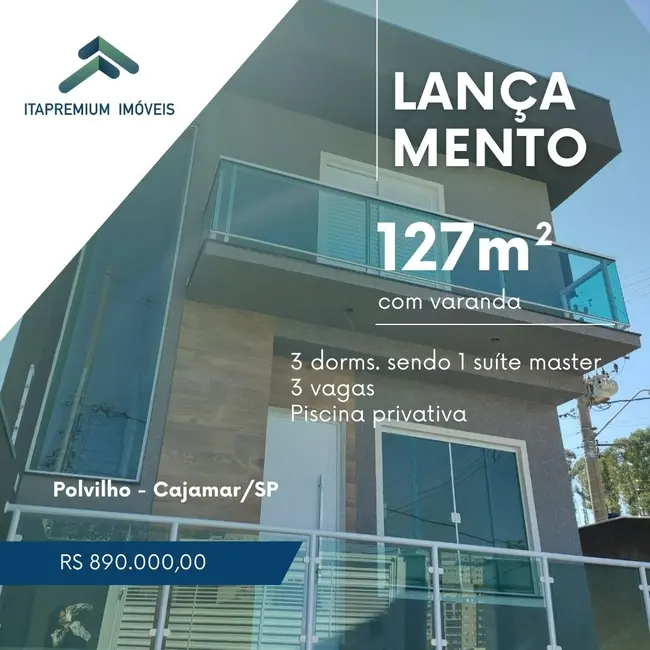 Foto 1 de Casa com 3 quartos à venda, 127m2 em Portais (Polvilho), Cajamar - SP