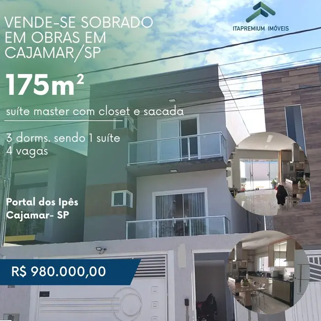 Foto 1 de Casa com 3 quartos à venda, 175m2 em Cajamar - SP