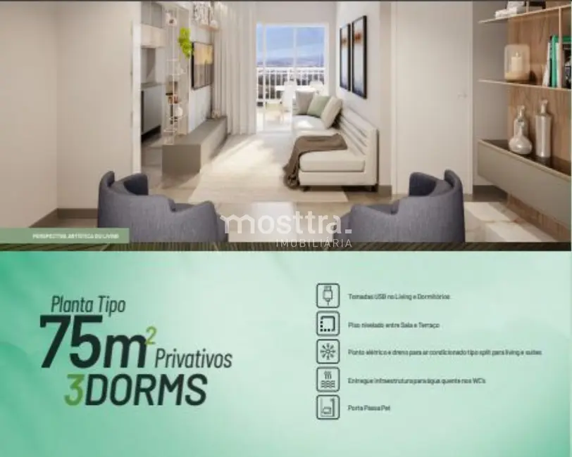 Foto 4 de Apartamento com 3 quartos à venda, 75m2 em Buru, Salto - SP