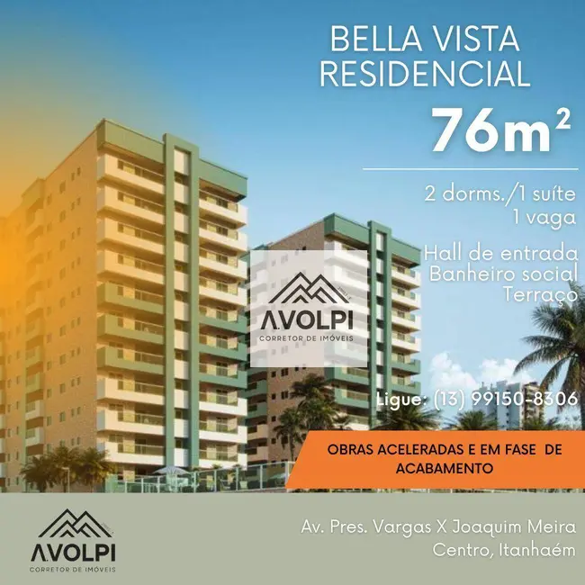 Foto 1 de Apartamento com 2 quartos à venda, 76m2 em Centro, Itanhaem - SP