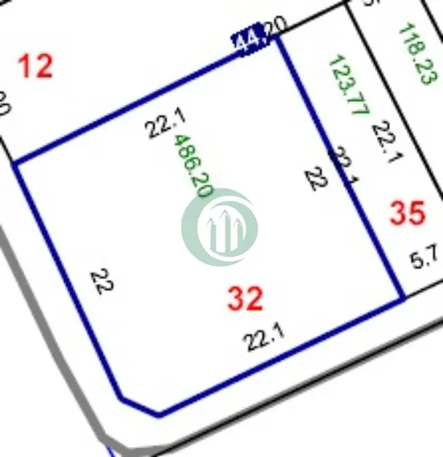 Foto 1 de Terreno / Lote à venda, 486m2 em Vila Helena, Santo Andre - SP